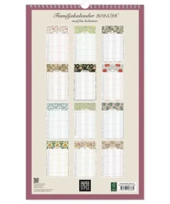 Väggkalender 2025-2026 familj Graphic Romance