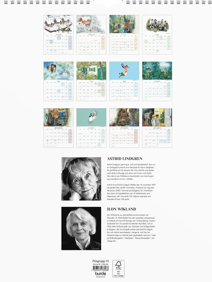 Väggkalender 2026 Ilon Wikland