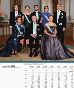 Väggkalender 2026 Kungafamiljen