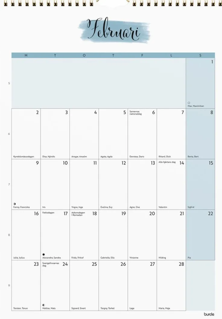 Väggkalender 2026 Life Organizer