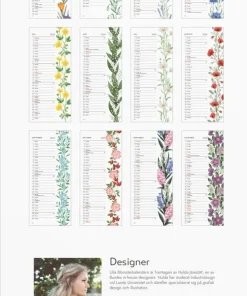 Väggkalender 2026 Lilla Blomsterkalendern