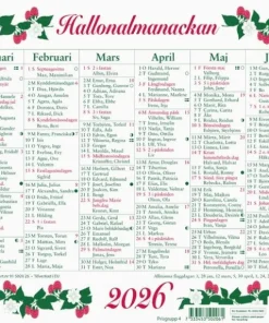 Väggkalender 2026 Lilla Hallonalmanackan