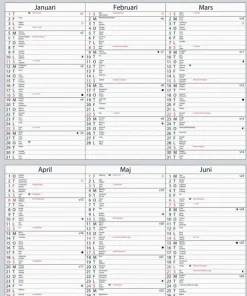 Väggkalender 2026 Årsplan