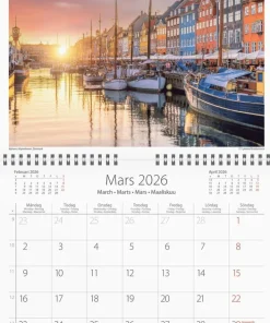 Väggkalender 2026 Scandinavia