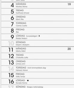 Väggkalender 2026 Simple