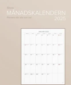 Väggkalender 2025 Stora Månadskalendern
