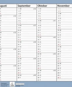 Väggkalender 2025-2026 Väggblad A4