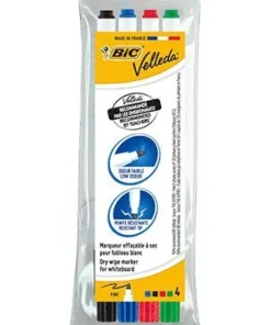 Whiteboardpenna Bic Velleda 4 färger